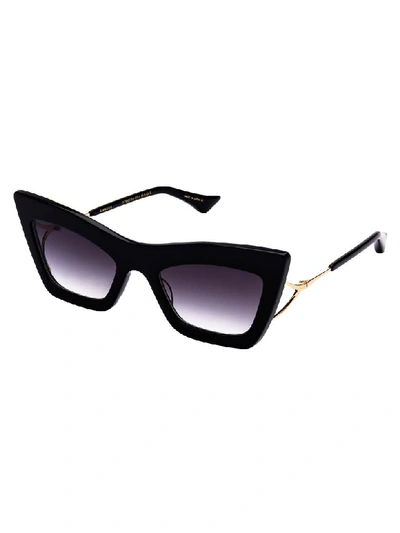 Shop Dita Sunglasses In Black/gold