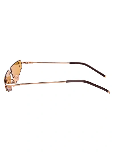 Shop Fendi Sunglasses In Gold Brown