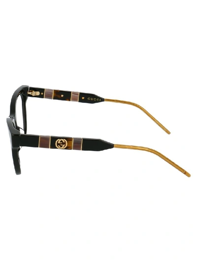 Shop Gucci Glasses In Black Black Transparent