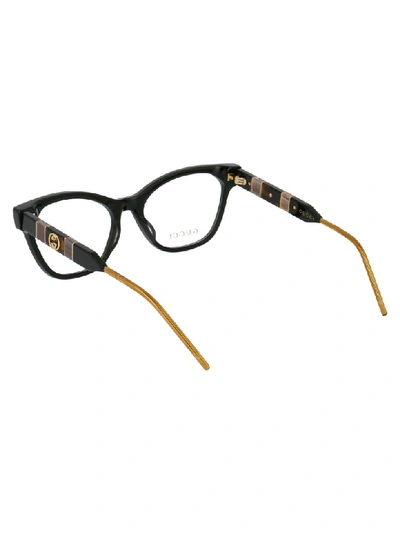 Shop Gucci Glasses In Black Black Transparent