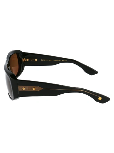 Shop Dita Sunglasses In Black/yellow Gold