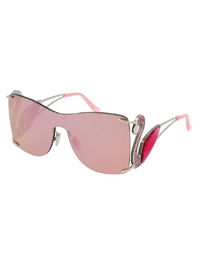 Shop Philipp Plein Sunglasses In Kuxu Nickel Pink Mirror Pink