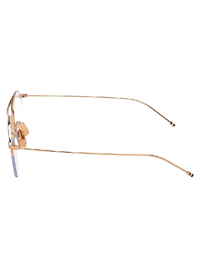 Shop Thom Browne Glasses In K Gold