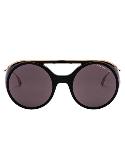 Shop Dita Sunglasses In Black/white Gold