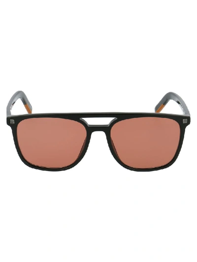 Shop Ermenegildo Zegna Sunglasses In S Black