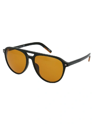Shop Ermenegildo Zegna Sunglasses In E Black