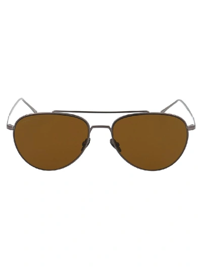 Shop Lacoste Sunglasses In Gunmetal