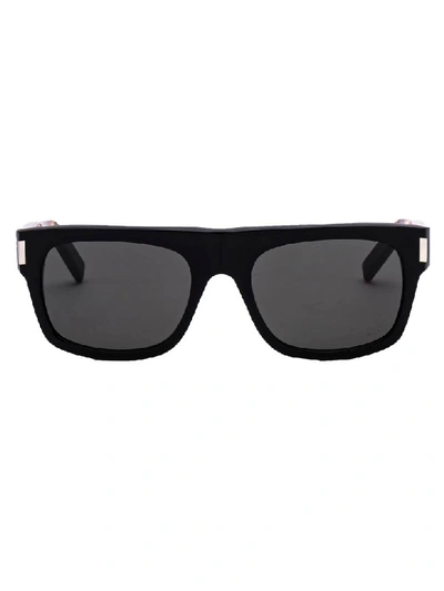 Shop Saint Laurent Sunglasses In Black Havana Grey