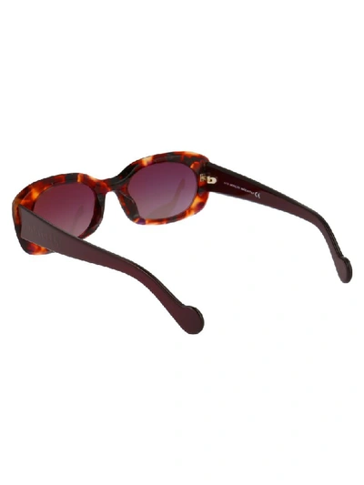 Shop Moncler Sunglasses In T Purple Havana