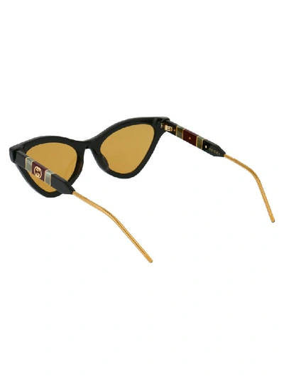 Shop Gucci Sunglasses In Black Black Yellow
