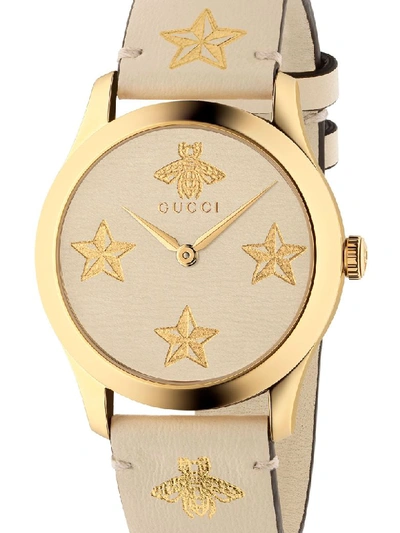 Shop Gucci G-timeless Garden Le Marché Des Merveilles Watch In White