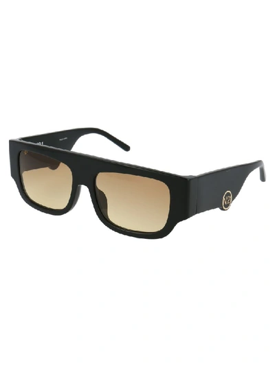 Shop N°21 Sunglasses In Black Yellow Gold Sand Gradient