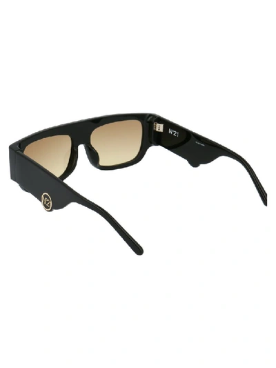 Shop N°21 Sunglasses In Black Yellow Gold Sand Gradient