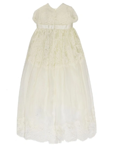 Shop Dolce & Gabbana Cream White Ceremony Dress In Bianco