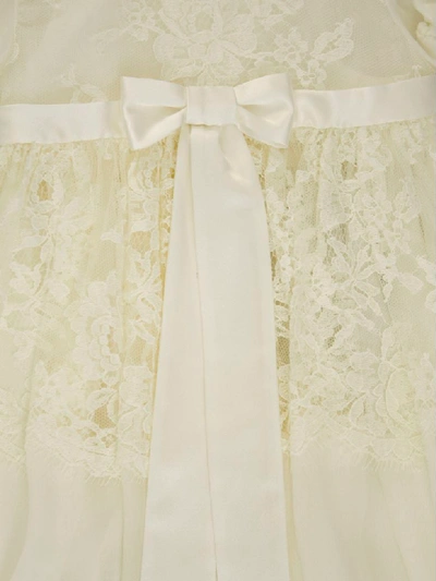 Shop Dolce & Gabbana Cream White Ceremony Dress In Bianco