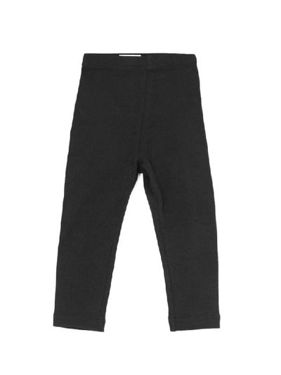 Shop Burberry Black Stretch Cotton Leggings In Nero