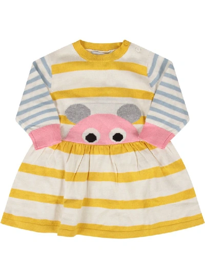 Shop Stella Mccartney Striped Babygirl Dress With Mouse In Multicolor