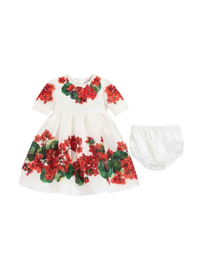 Shop Dolce & Gabbana Dolce E Gabbana Kids White Dress In Bianco Naturale