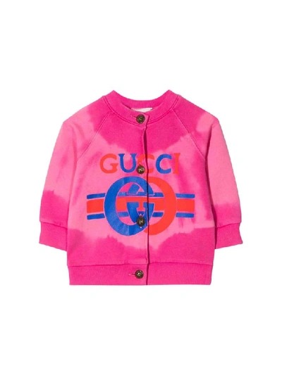 Shop Gucci Cotton Sweatshirt In Rosa