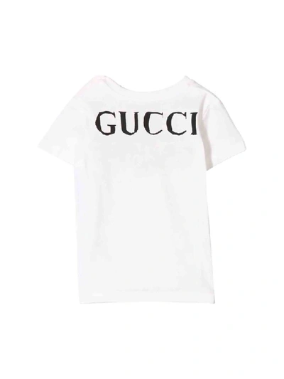 Shop Gucci Cotton T-shirt In Bianca