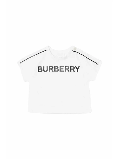 Shop Burberry Cotton T-shirt In Bianco