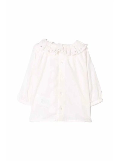 Shop Chloé Cotton Shirt In Bianco Sporco