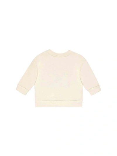 Shop Gucci Tennis Sweatshirt In Cotton In Bianca