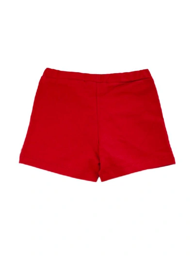 Shop Moncler Red Shorts In Rosso