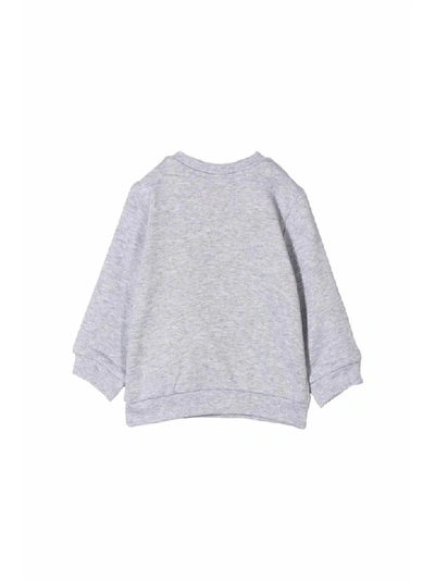 Shop Fendi Cotton Sweatshirt In Grigio Melange