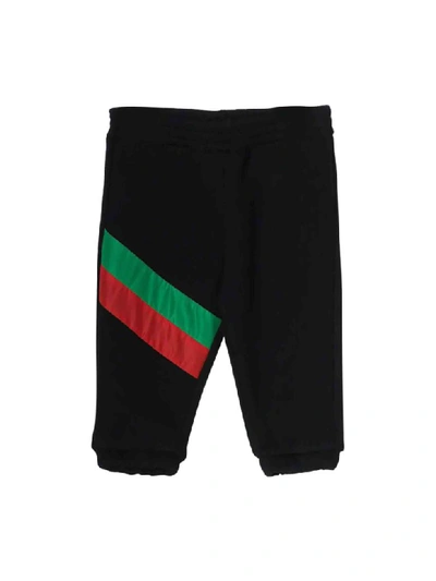 Shop Gucci Joggers Style Pants With Side Strip In Blu