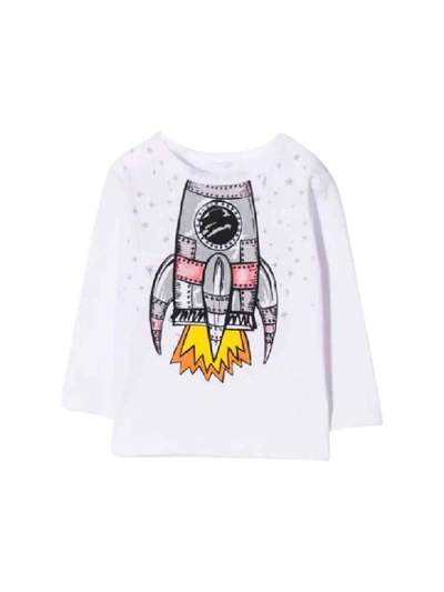 Shop Stella Mccartney Cotton T-shirt In Bianca