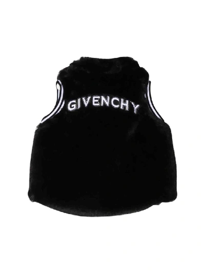 Shop Givenchy Vest With Synthetic Fur In Nero