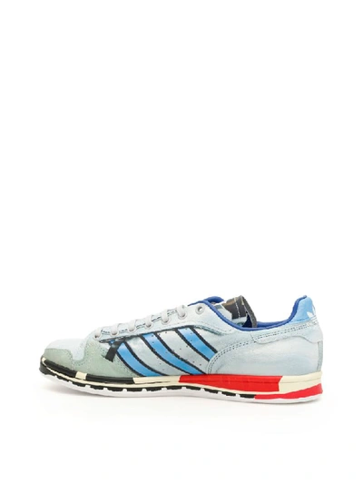 Shop Adidas Originals Unisex Rs Micro Stan Sneakers In Silvmt Red Red (light Blue)