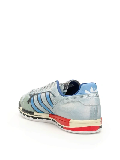 Shop Adidas Originals Unisex Rs Micro Stan Sneakers In Silvmt Red Red (light Blue)