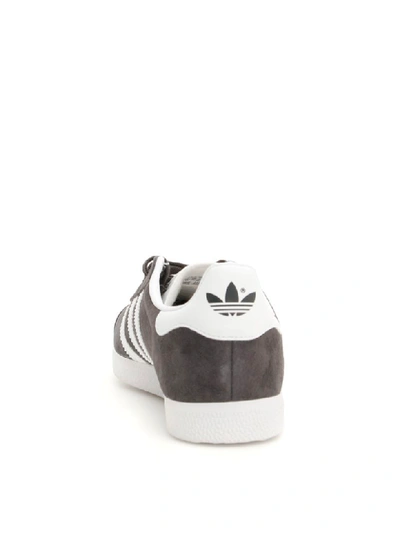 Shop Adidas Originals Gazelle Originals Sneakers In Solid Grey White Gold (grey)