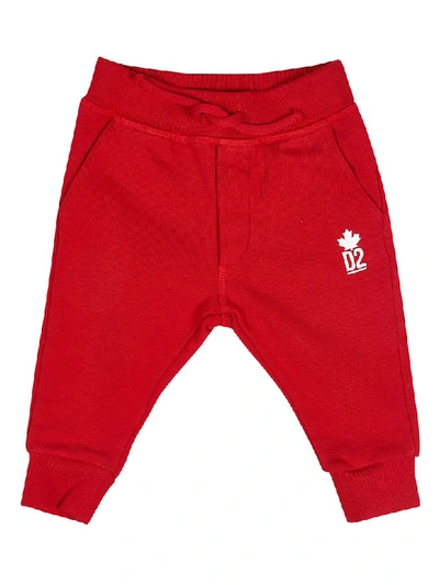 Shop Dsquared2 Logo Print Tracksuit Pants In Red