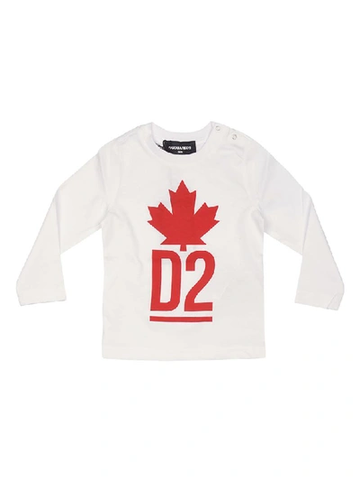 Shop Dsquared2 D2 Print Sweatshirt In White