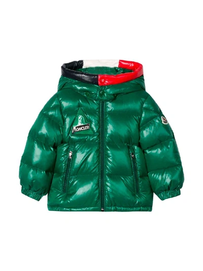 Shop Moncler Emerald Green Baby Jacket In Verde