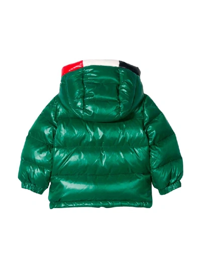 Shop Moncler Emerald Green Baby Jacket In Verde