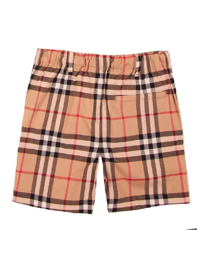 Shop Burberry Sean Check Shorts In Archive Beige Ip Chk