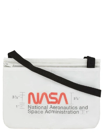 Shop Heron Preston Nasa Messenger In White Multicolor