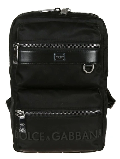 Shop Dolce & Gabbana Logo Backpack In Black