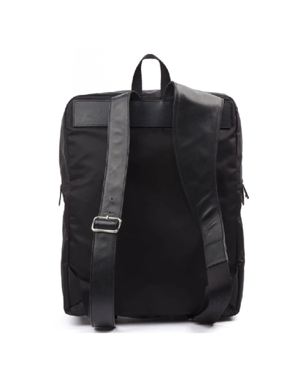 Shop Alexander Mcqueen Black Backpack In Technical Fabric And Leather