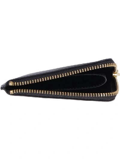 Shop Comme Des Garçons Leather Zipped Coin Purse In Black