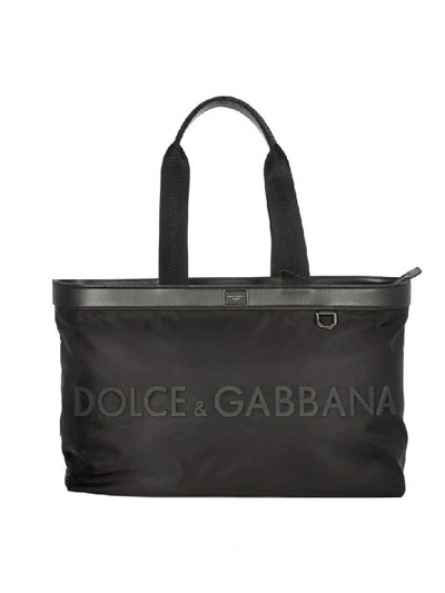 Shop Dolce & Gabbana Logo Rubber Shopping In Black