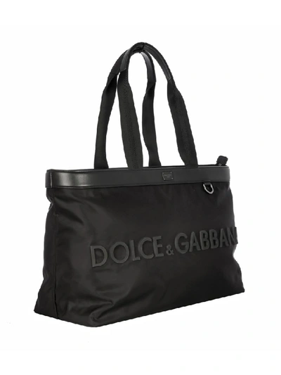 Shop Dolce & Gabbana Logo Rubber Shopping In Black