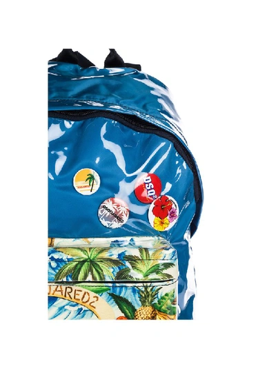 Shop Dsquared2 Hawaiian Rocker Hawaii Island Backpack In Azzurro