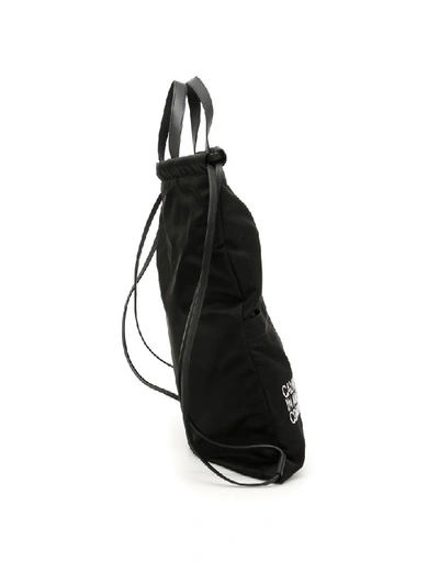 Shop Calvin Klein Drawstring Backpack In Multicolor (black)