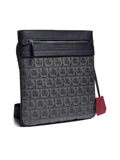 Shop Ferragamo Shoulder Bag In Nero/grigio