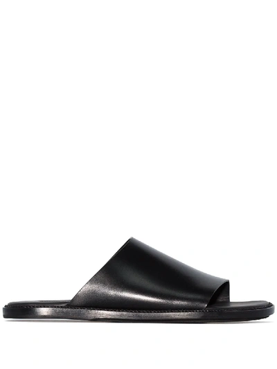 Shop Ann Demeulemeester Slip-on Flat Sandals In Black